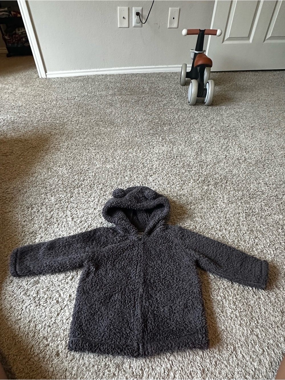 Carter's Gray Plush Hooded Jacket